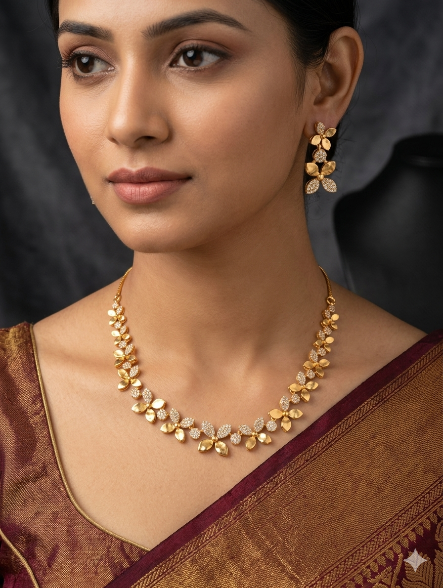 Orniya Necklace Set with Earrings