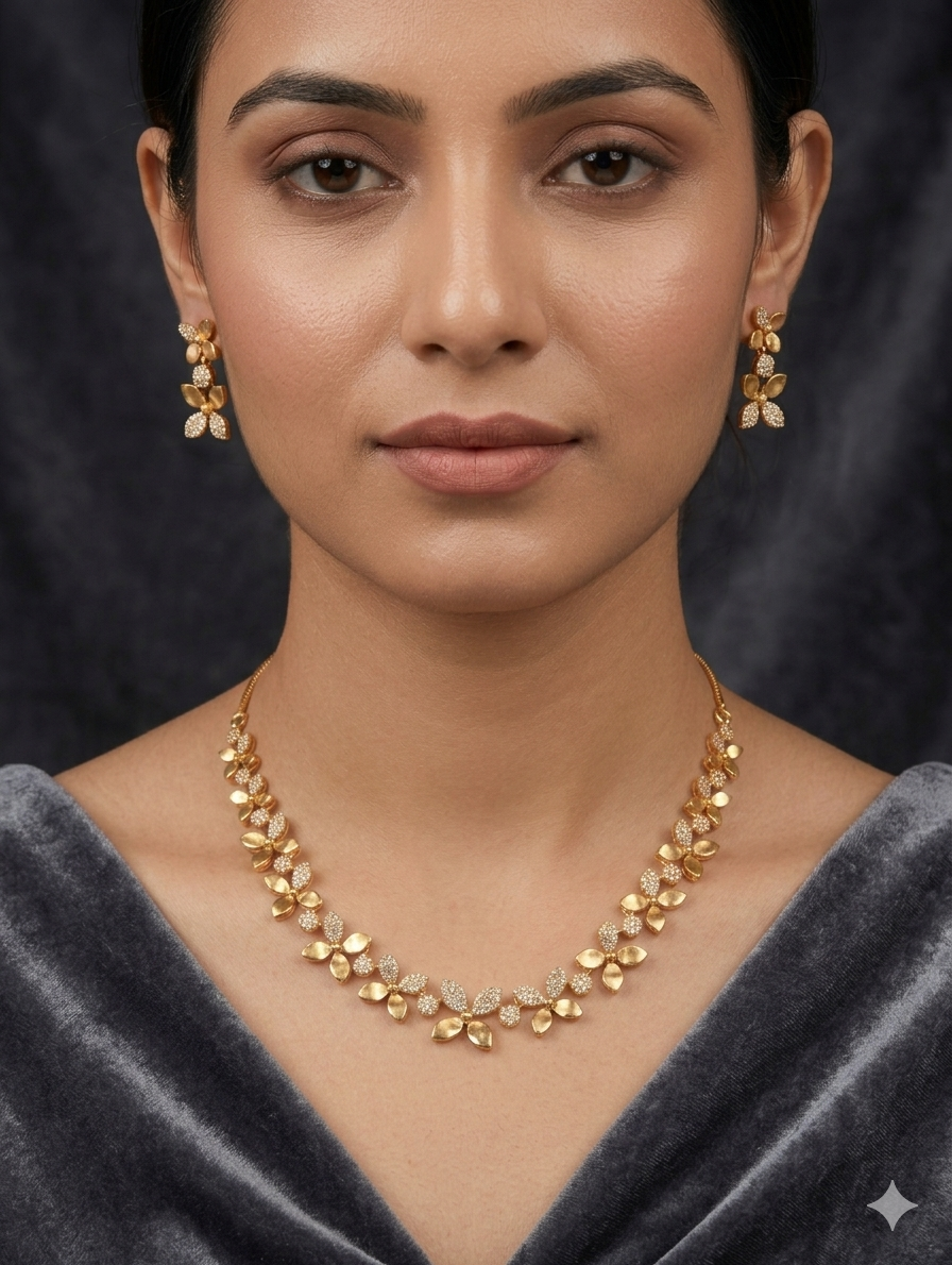 Orniya Necklace Set with Earrings