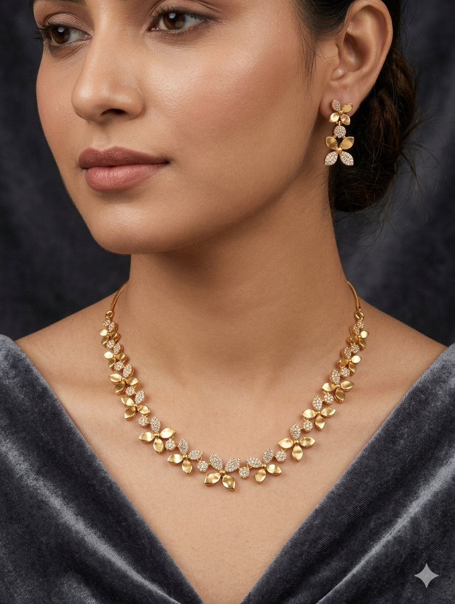 Orniya Necklace Set with Earrings