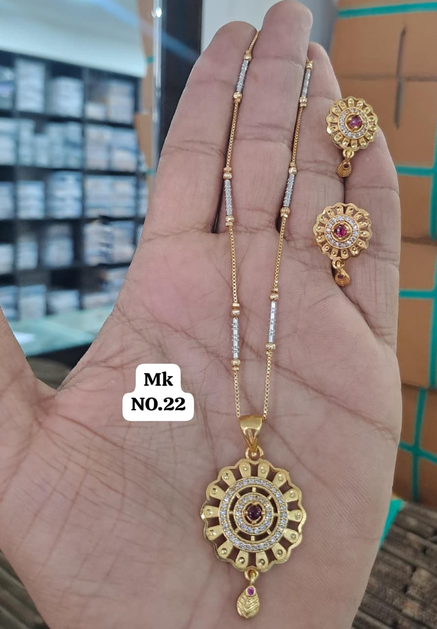 Gold Plated Pendal Set with earrings