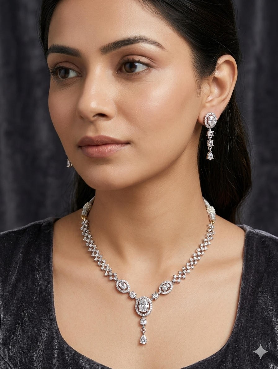 Orniya Necklace Set with Earrings