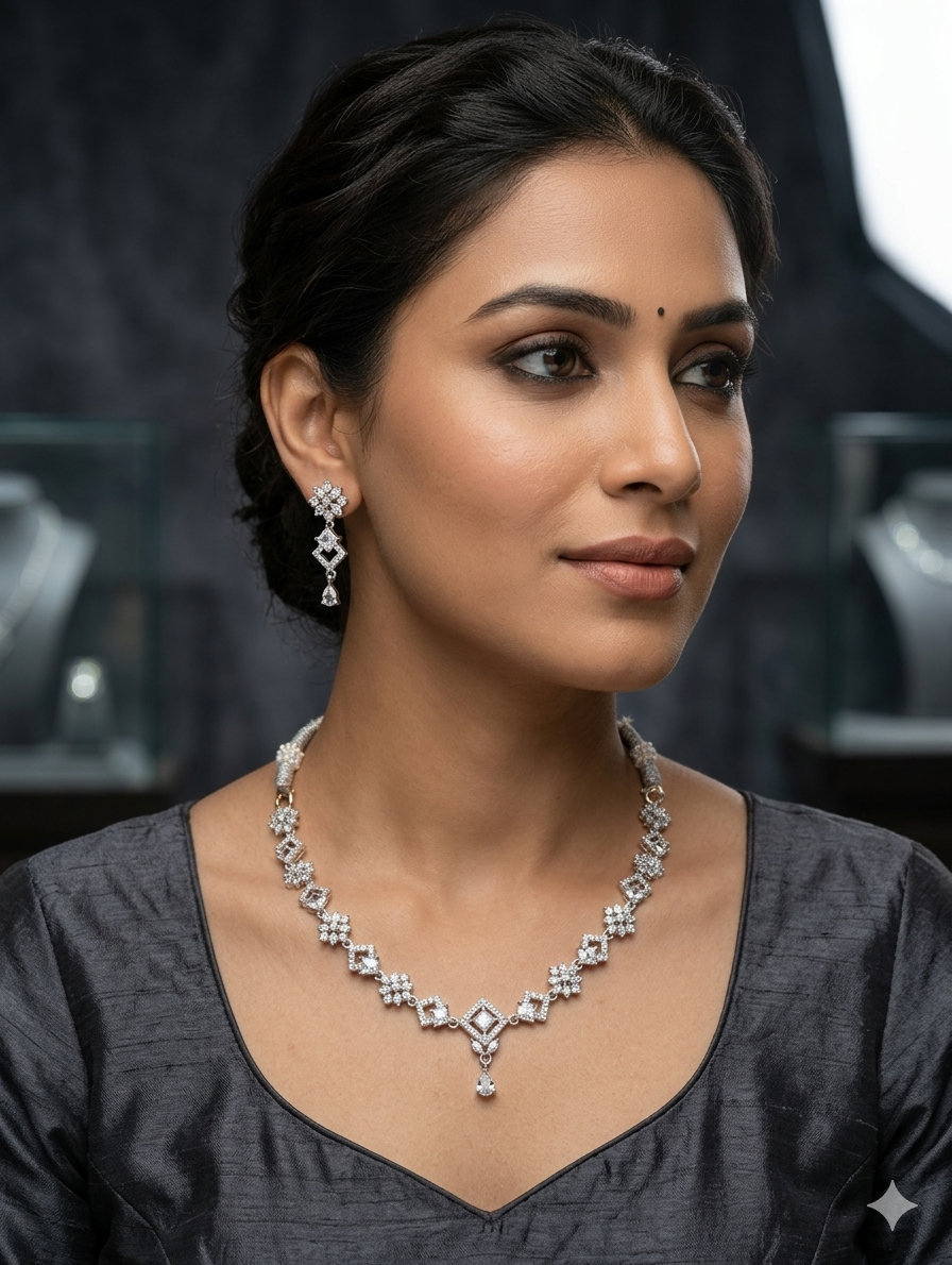 Orniya Necklace Set with Earrings
