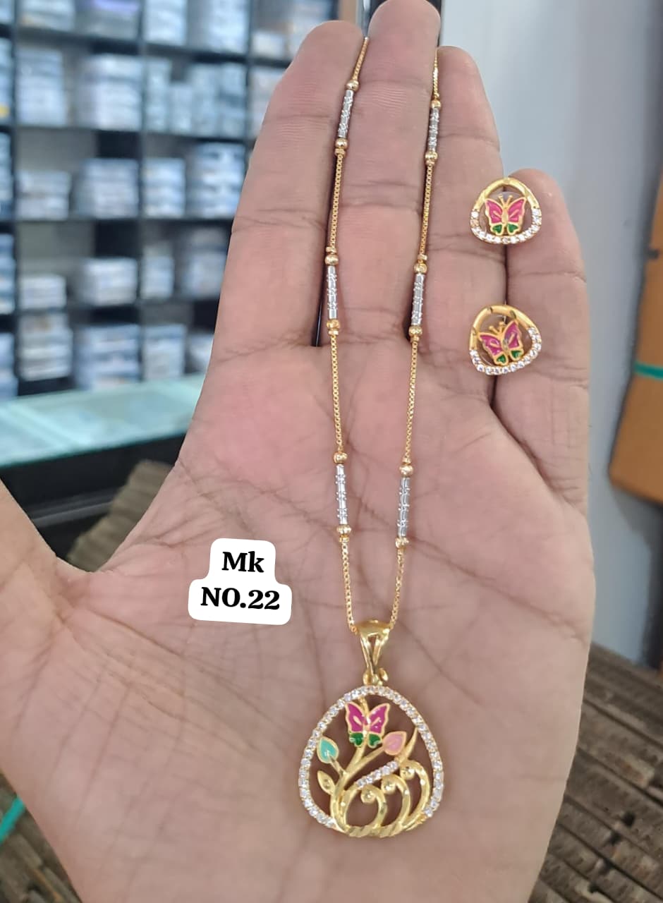 Gold Plated Pendal Set with earrings