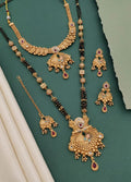 Gold Plated Necklace Premium Rajwadi Look Necklace Set