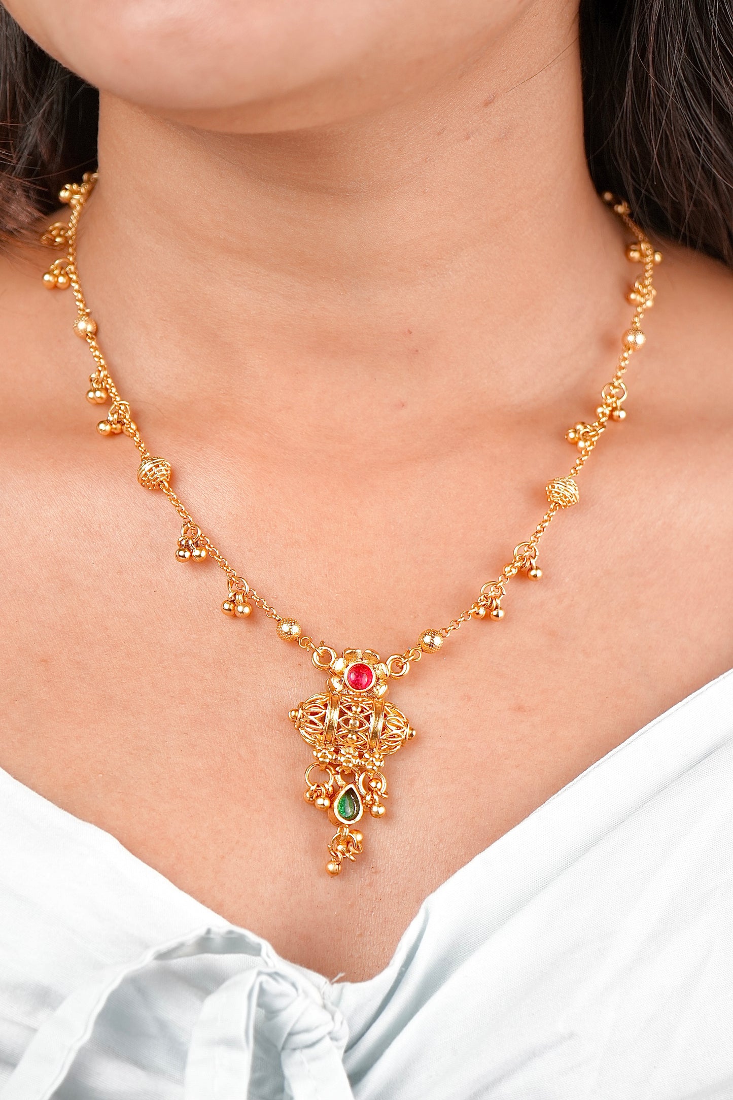 Gold Plated Pendal Set with earrings