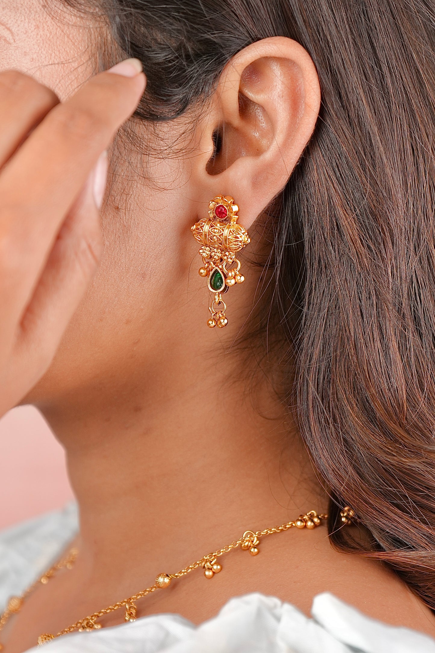 Gold Plated Pendal Set with earrings