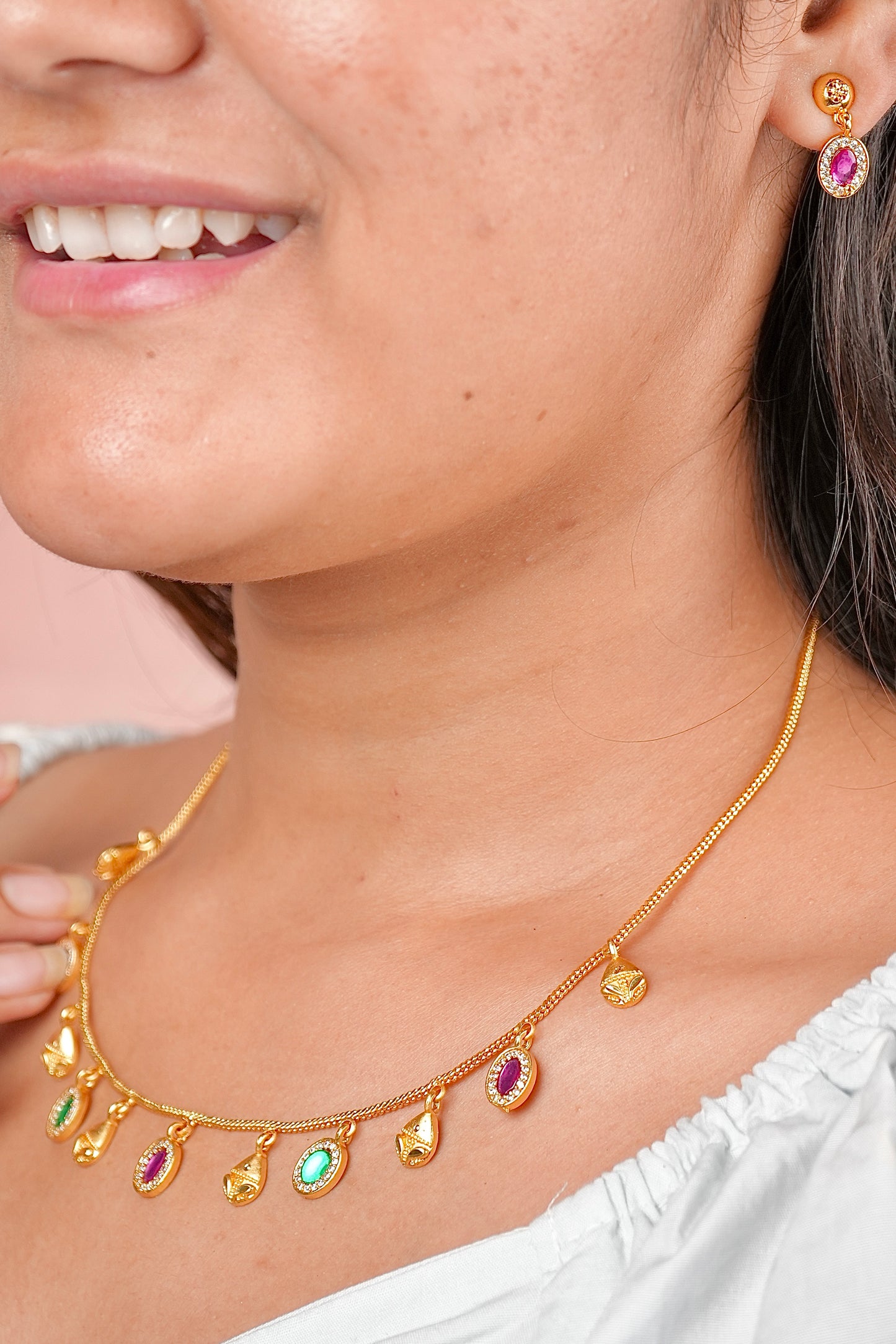 Gold Plated Pendal Set with earrings