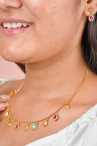 Gold Plated Pendal Set with earrings