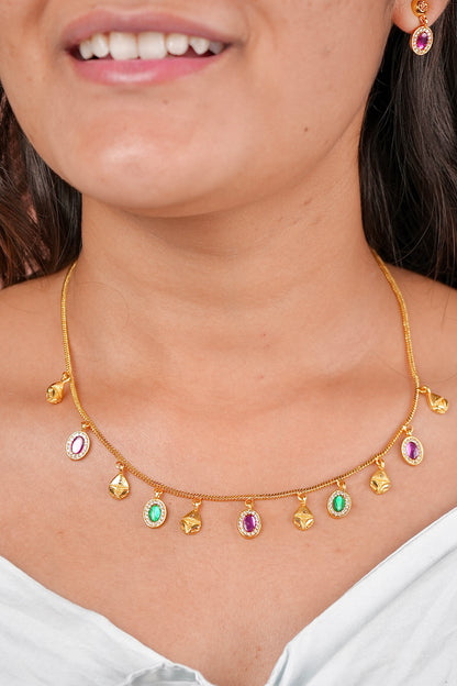 Gold Plated Pendal Set with earrings