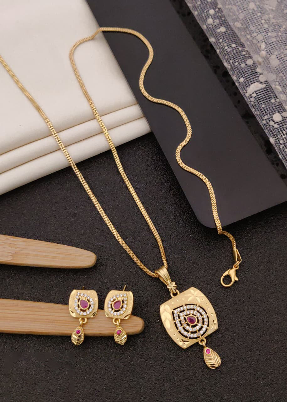 Gold Plated Pendal Set with earrings
