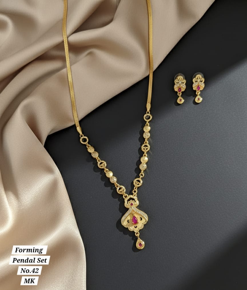 Gold Plated Pendal Set with earrings