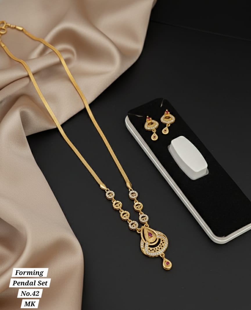 Gold Plated Pendal Set with earrings