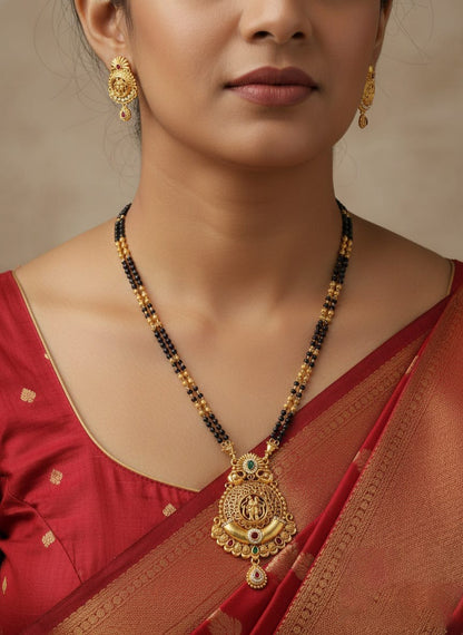 Gold Plated Premium Rajwadi Look Mangalsutra