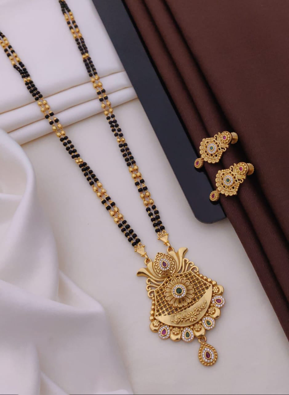 Gold Plated Premium Rajwadi Look Mangalsutra
