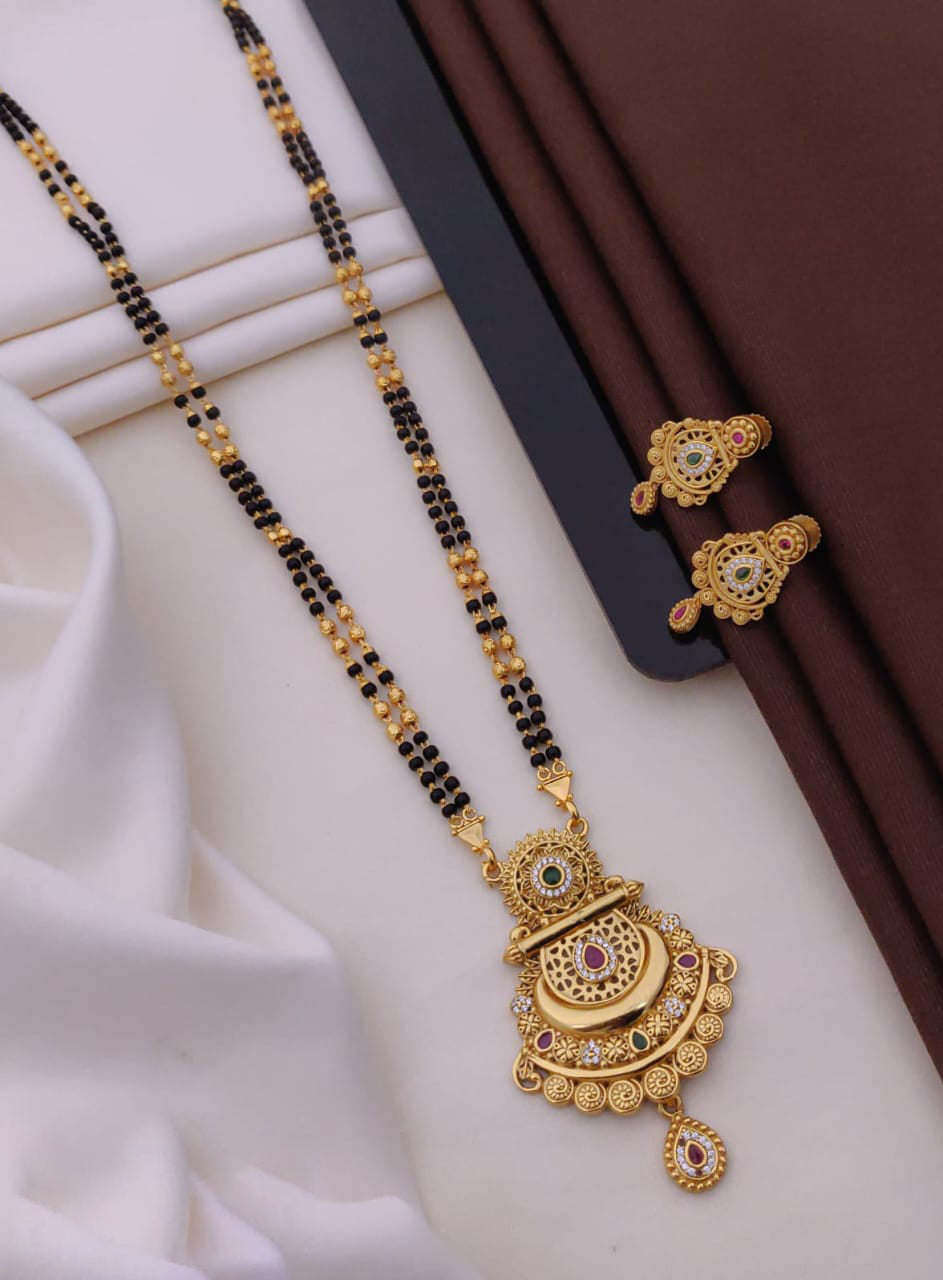 Gold Plated Premium Rajwadi Look Mangalsutra