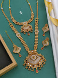 Gold Plated Necklace Premium Rajwadi Look Necklace Combo Set