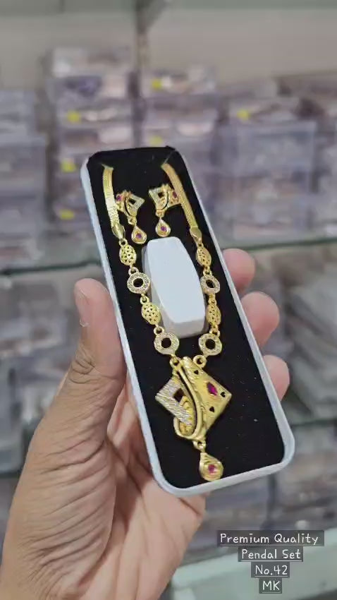 Gold Plated Pendal Set with earrings