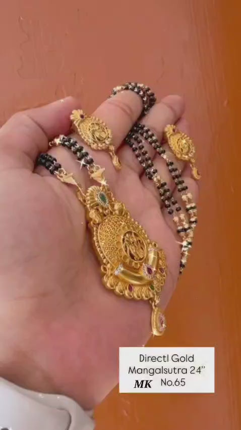 Gold Plated Premium Rajwadi Look Mangalsutra