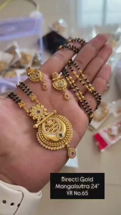 Gold Plated Premium Rajwadi Look Mangalsutra